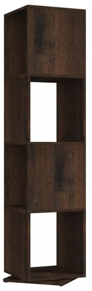 füstös tölgy színű szerelt fa forgószekrény 34,5x34,5x75,5 cm