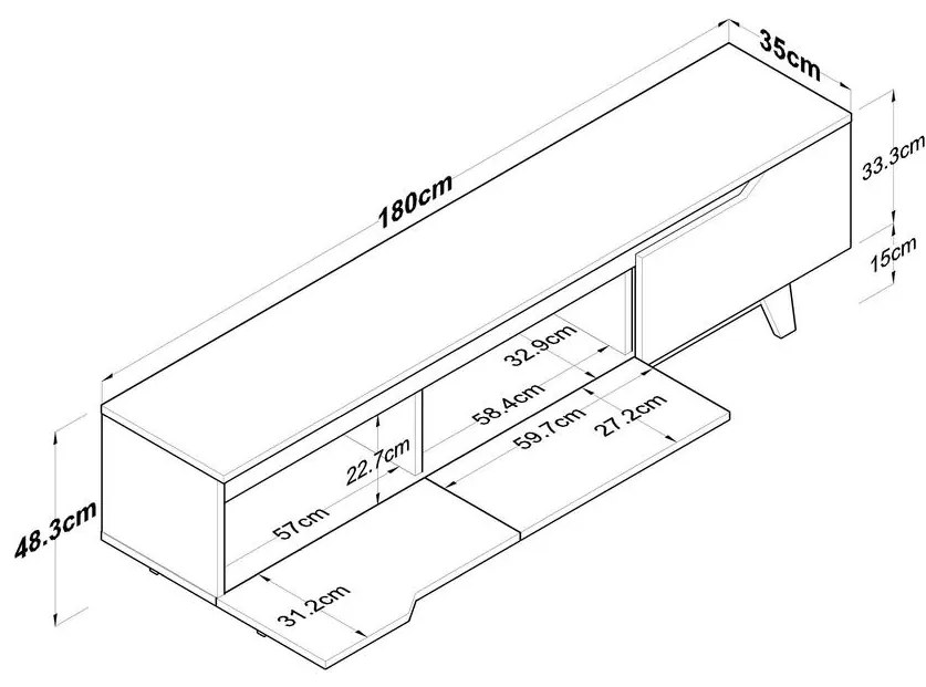 TV szekrény D1 - 2472