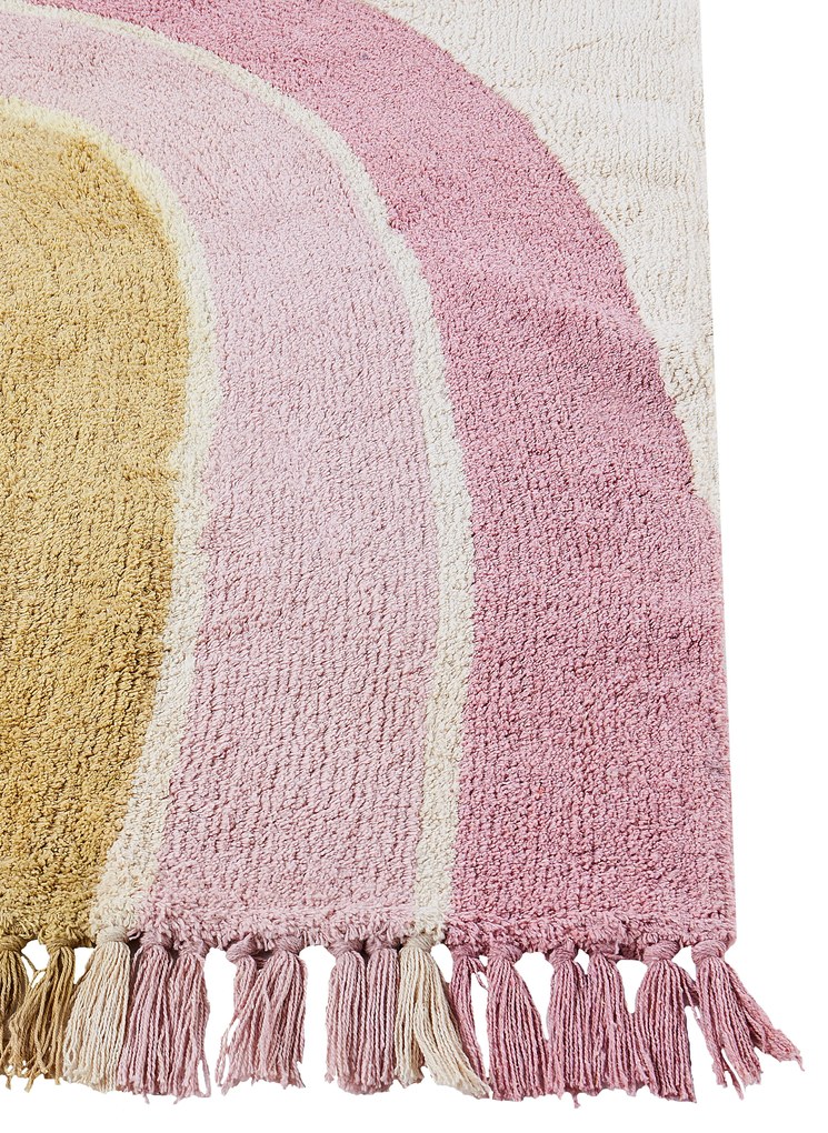 Többszínű pamut szivárványos gyerekszőnyeg 140 x 200 cm TATARLI Beliani