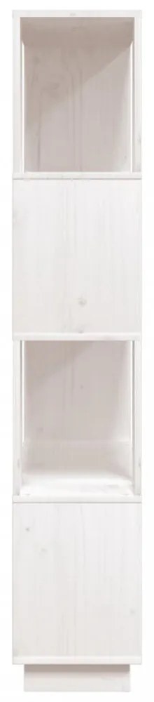 fehér tömör fenyőfa könyvszekrény/térelválasztó 80x25x132 cm