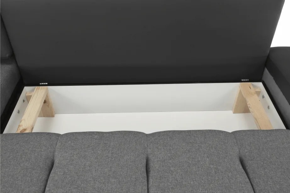 Sarokülőgarnitúra, szürke, TRAMP