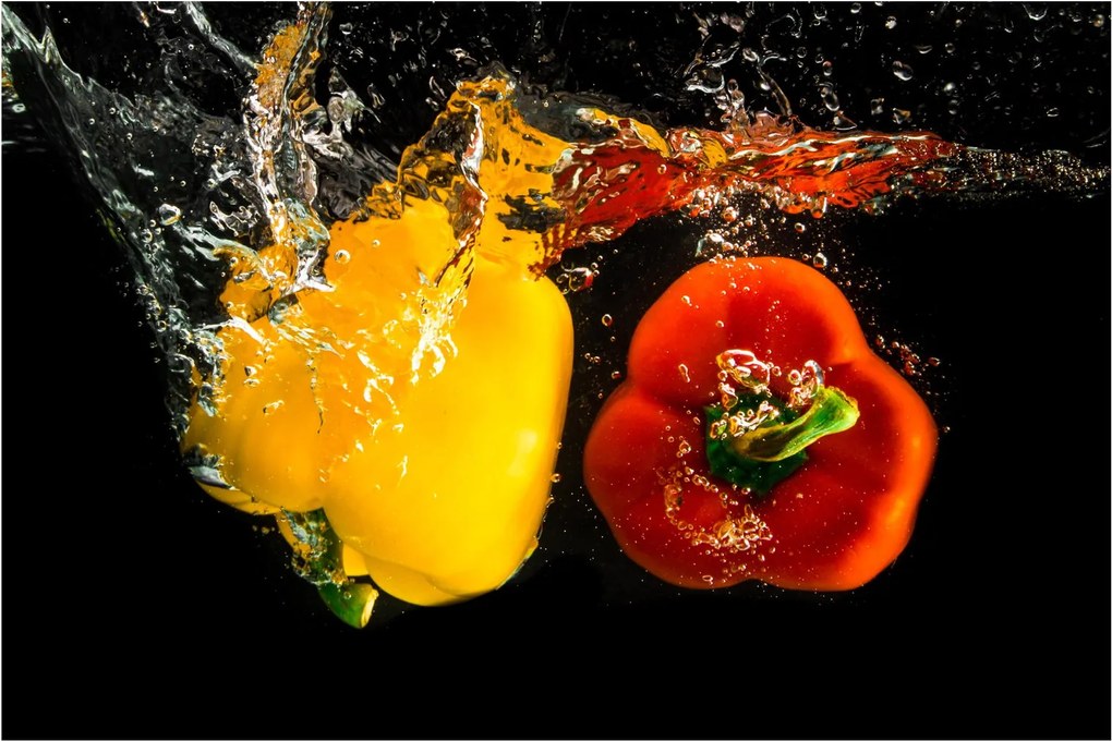 Kép - paprika a vízben (90x60 cm)
