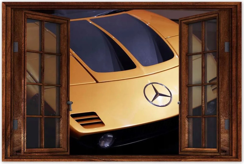 Poszter 60x40 Sárga sportos Mercedes