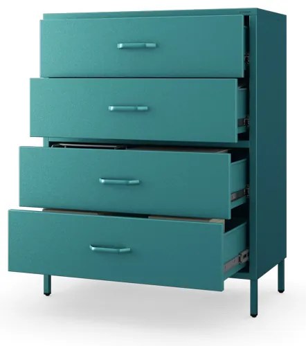 Komód CARLA , 800 x 1015 x 400 mm, Modern: tengerszínű