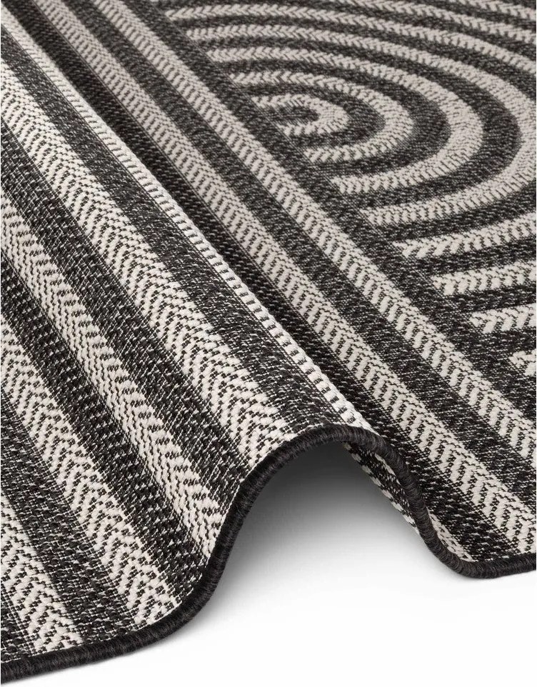 Fekete-krémszínű kültéri-beltéri szőnyeg 160x230 cm Haringey Woodfield – Ted Baker