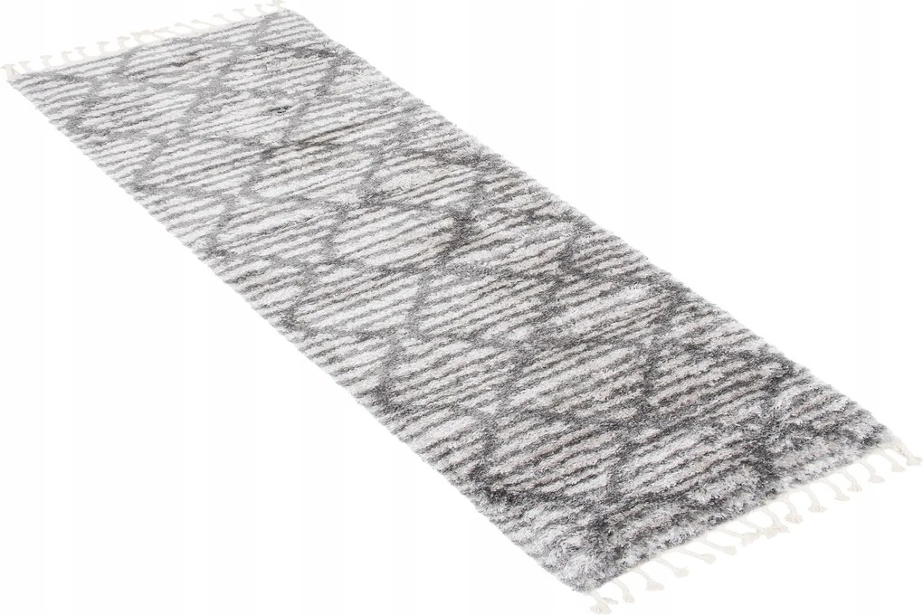 Járdaszőnyeg Shaggy Aztec 80x200 rojtos Boho w23