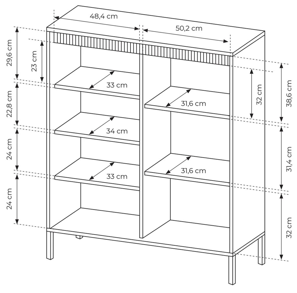 LM SENSO A3D komód - fekete