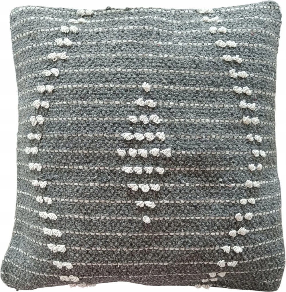 Dekoratív párnahuzat vastag szürke 45x45 K.654