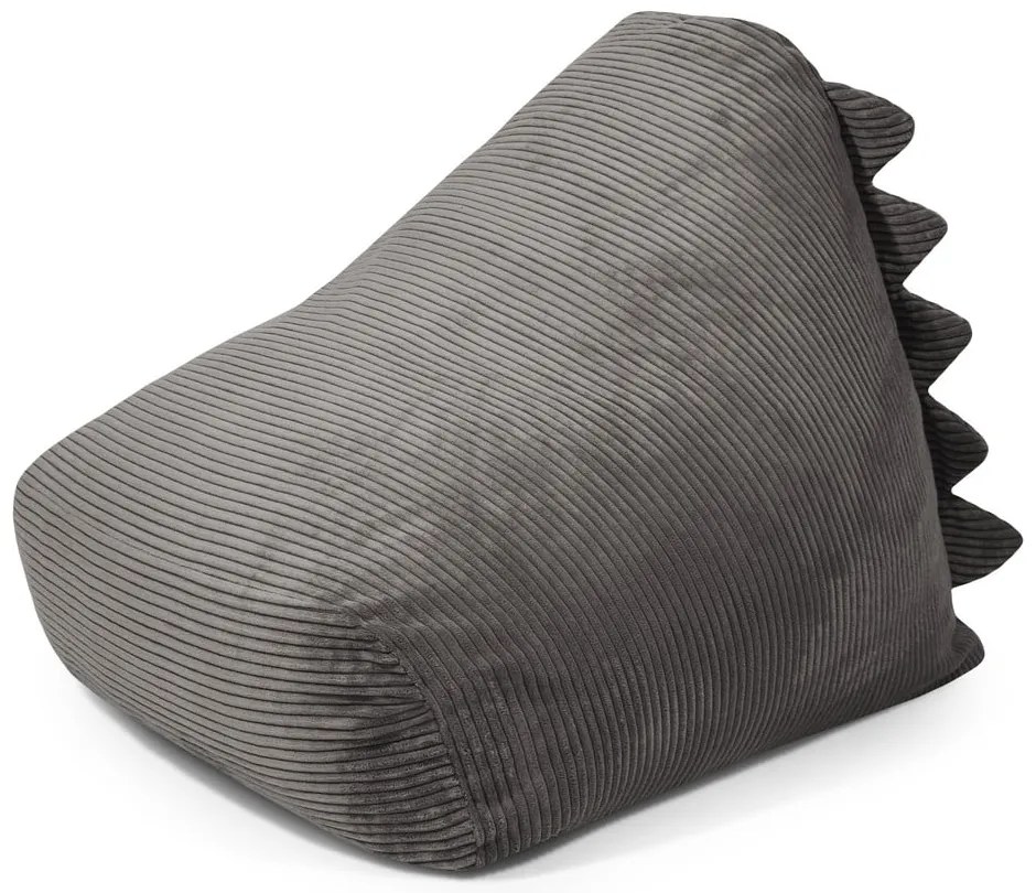 Sötétszürke kordbársony gyerek babzsákfotel Snug 80 Dragon – SLOWDOWN