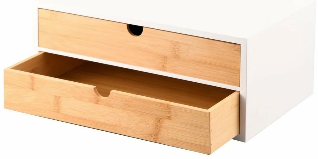 Kesper 58955 Szervező 2 rekesszel, bambusz, 33 x21 x 13,5 cm, 33 x 21 x 13,5 cm