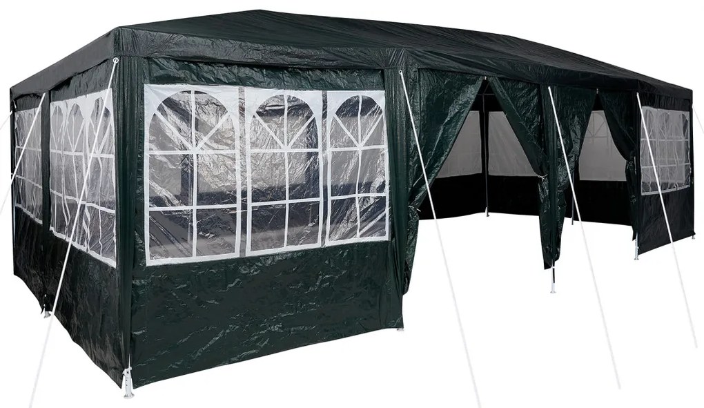 Bútor Sátor 12 Oldallal Zöld 8x4 m PE