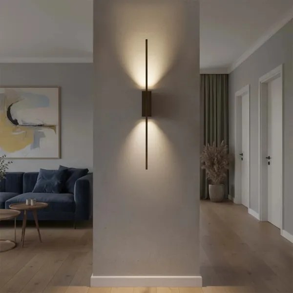 LED fali lámpatest AISHA LED/12W/230V 4000K 80 cm fekete