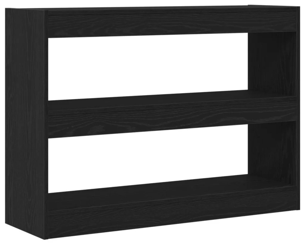 Könyvespolc/Szobaelválasztó Fekete Tölgy 100x30x72 cm Műbútor