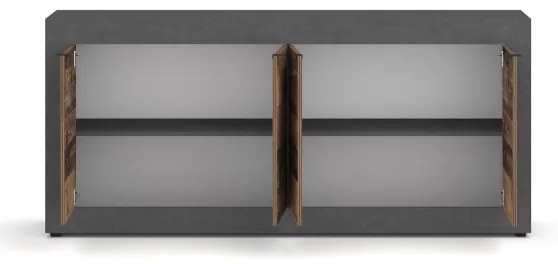 RUNEA komód sötétbarna/antracit