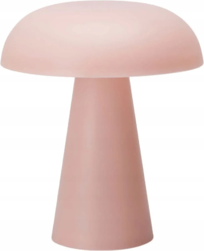 Műanyag Gomba Lámpa Ø 15 X 18 CM Rózsaszín Led Elem Meleg Fehér