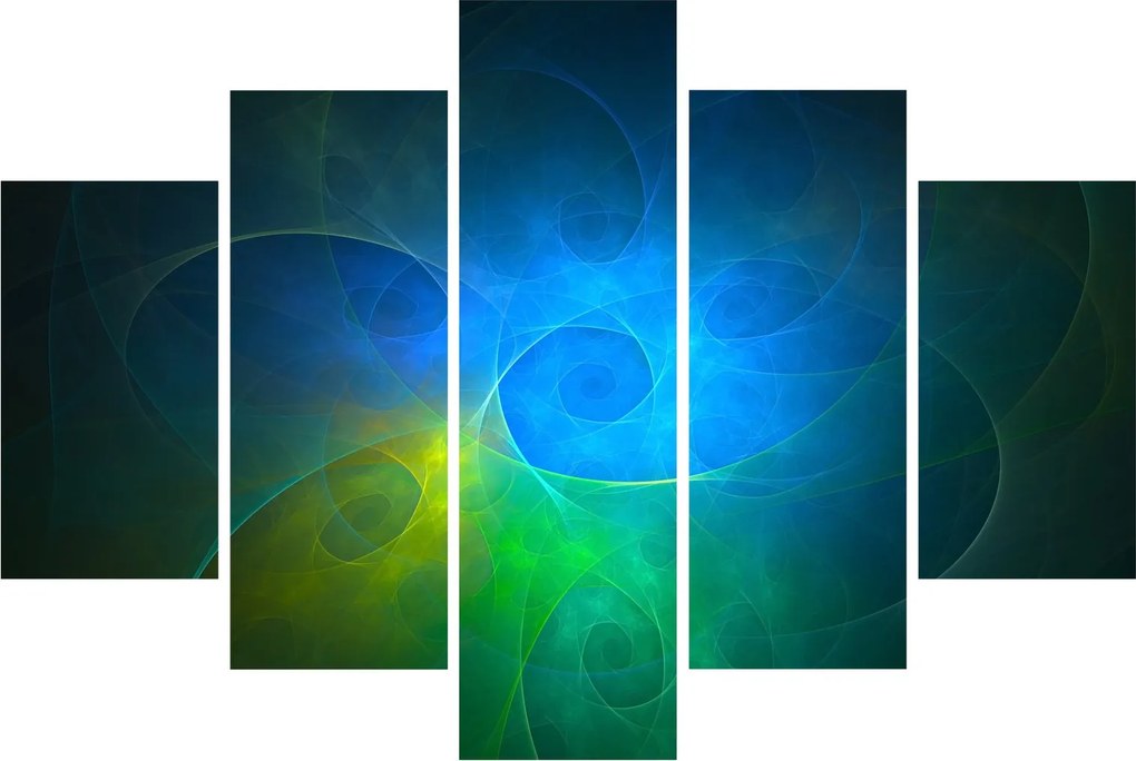 Kék absztrakció képe (150x105 cm)