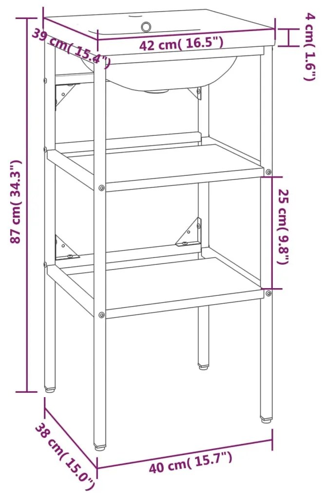 fehér vas fürdőszobai mosdókagylóváz beépített mosdóval