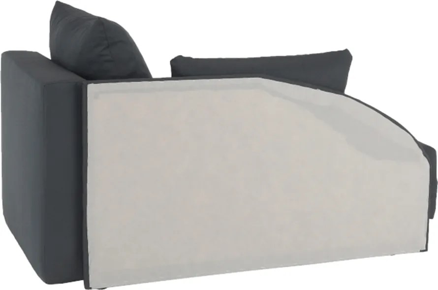 Kinyitható kanapé, szürke-fekete szövet, jobbos, LAUREL