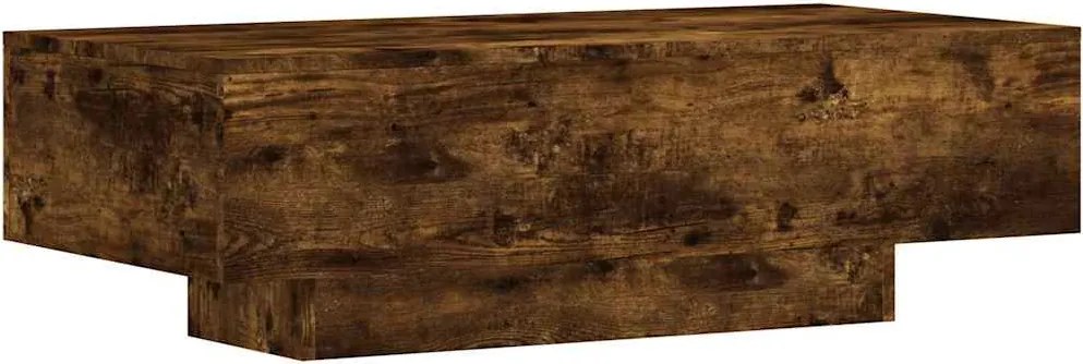 vidaXL füstös tölgy színű szerelt fa dohányzóasztal 100x49,5x31 cm