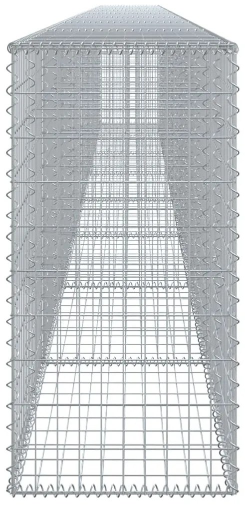 horganyzott vas gabion kosár fedéllel 800 x 50 x 100 cm