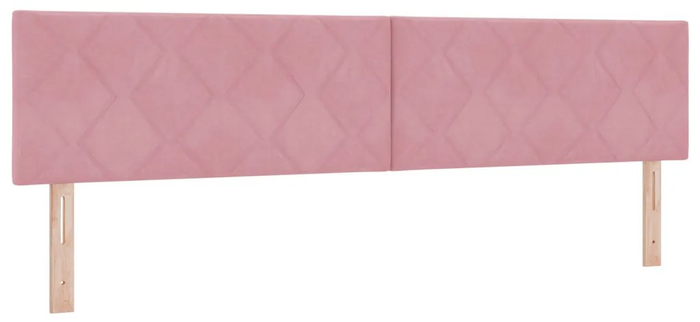 LED Fejtámla LED -es lámpákkal Rózsaszín 200 cm Bársony