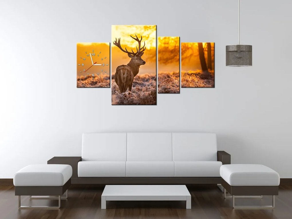 Gario Órás falikép Eros szarvas - 4 részes Méret: 120 x 70 cm