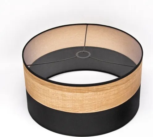 ALBA kábeles függeszték 1xE27/15W/230V, átmérő 45 cm, fekete/barna