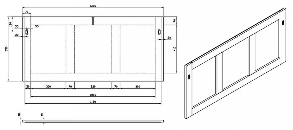 Elois White 120 fali tükör