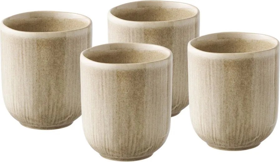 Bézs kőedény csésze szett 4 db-os 360 ml Viola – House Nordic