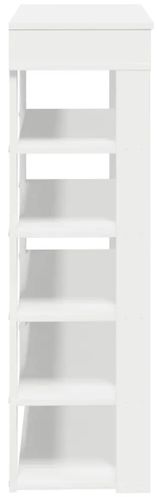 fehér szerelt fa cipőtároló szekrény 80x30x98 cm