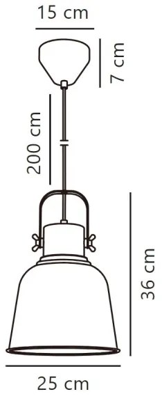 Nordlux - Csillár zsinóron ADRIAN 1xE27/40W/230V átm. 25 cm antracit