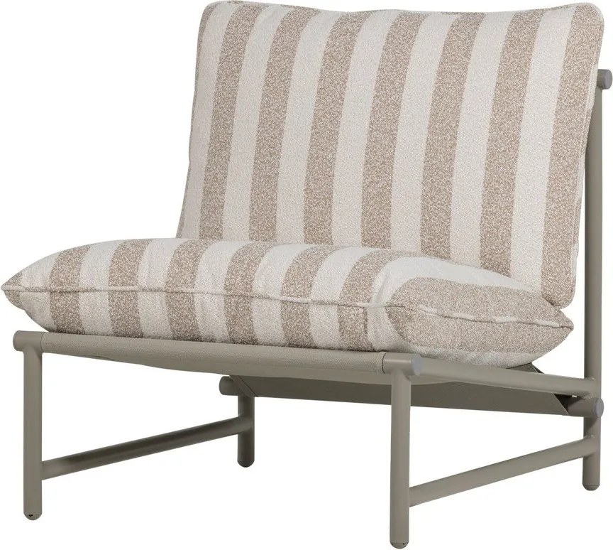 Bézs fém-párnázott kerti fotel Elvo – WOOOD