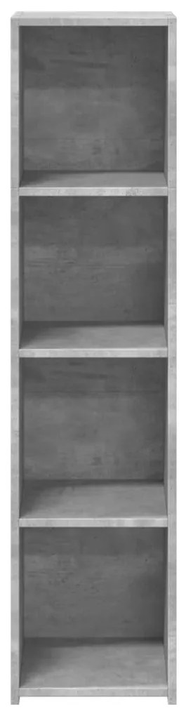 betonszürke szerelt fa magasszekrény 30 x 41 x 124 cm
