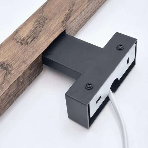 Brilagi-LED Fürdőszobai tükörmegvilágítás WOODY MIRROR LED/12W/230V IP44 tölgy/fekete