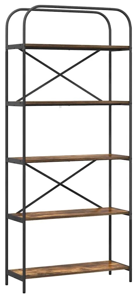Könyvespolc Füstölt tölgy 80 x 30 x 183 cm Faanyag