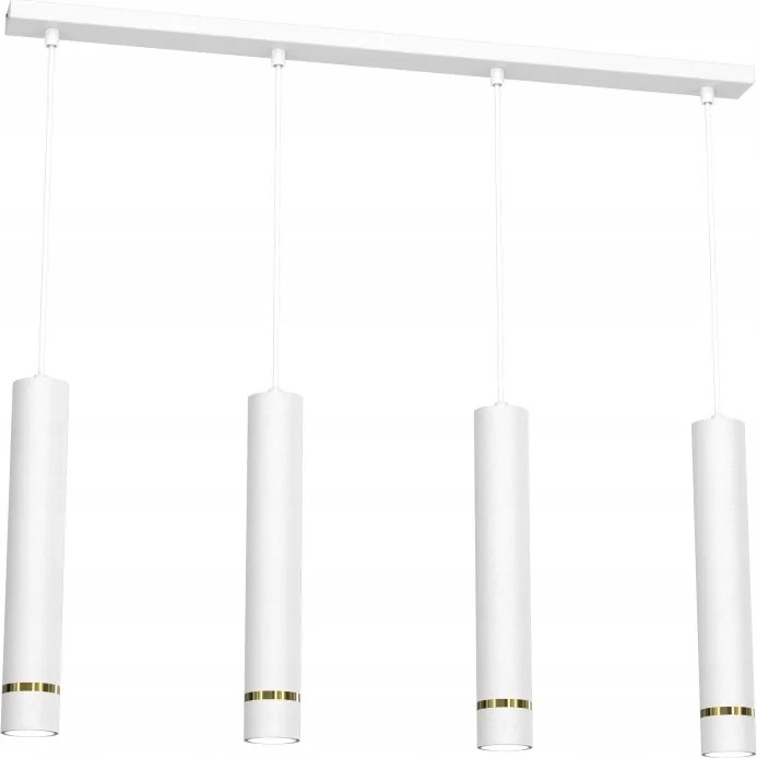 Függőlámpa Aurora Gold Fehér-arany Modern Mennyezeti Cső Led Nappali