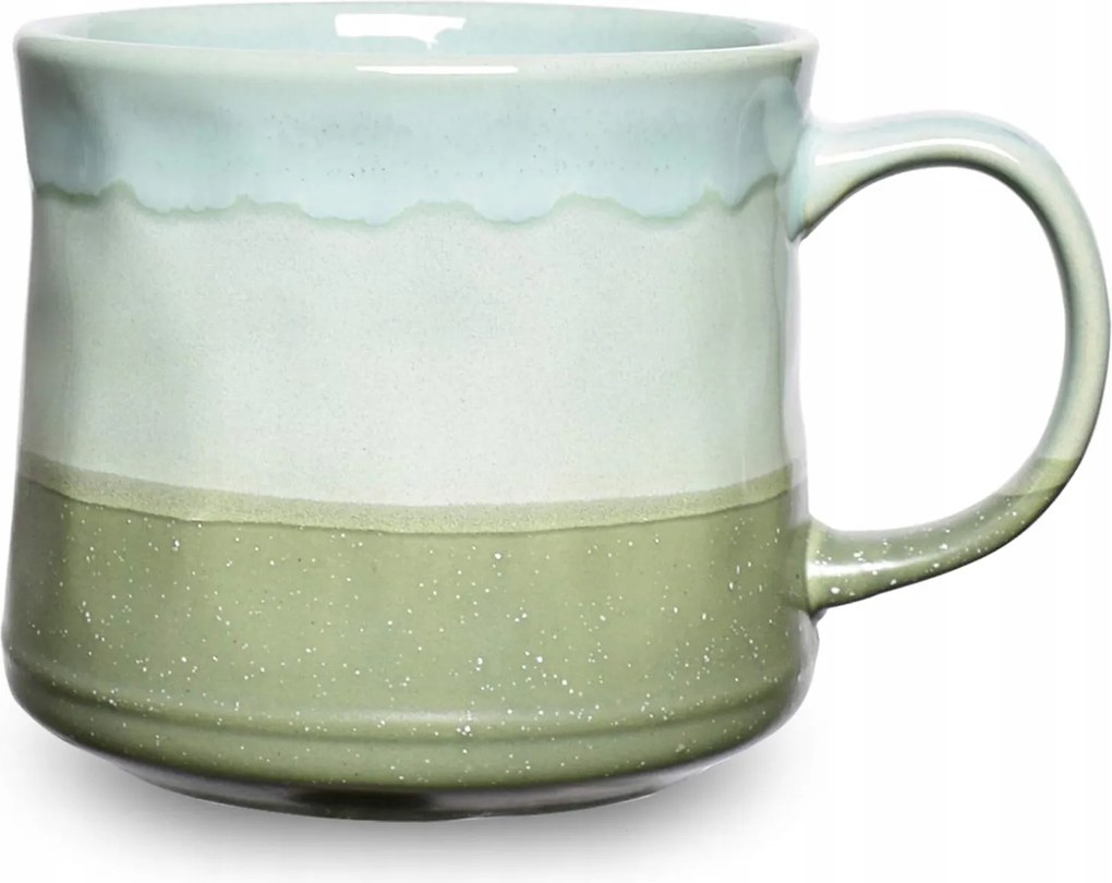 Nagy kerámia bögre 630 ml Bosmarlin zöld kávés teás bögre