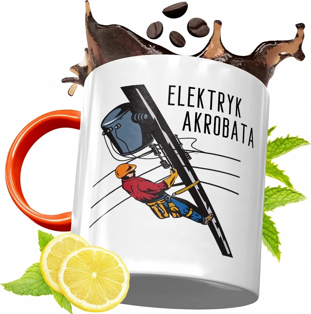 Narancssárga Bögre Villanyszerelőnek Tökéletes Ajándék fényképes nyomtatással