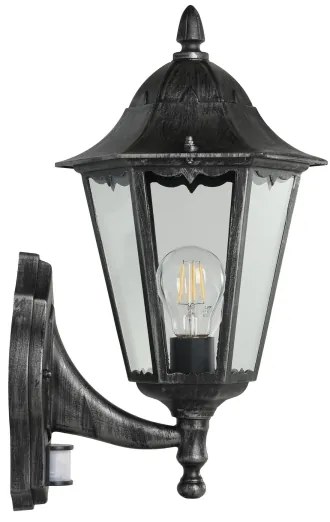 Eglo 93458 - Kültéri Fali láma érzékelővel NAVEDO 1xE27/60W/230V