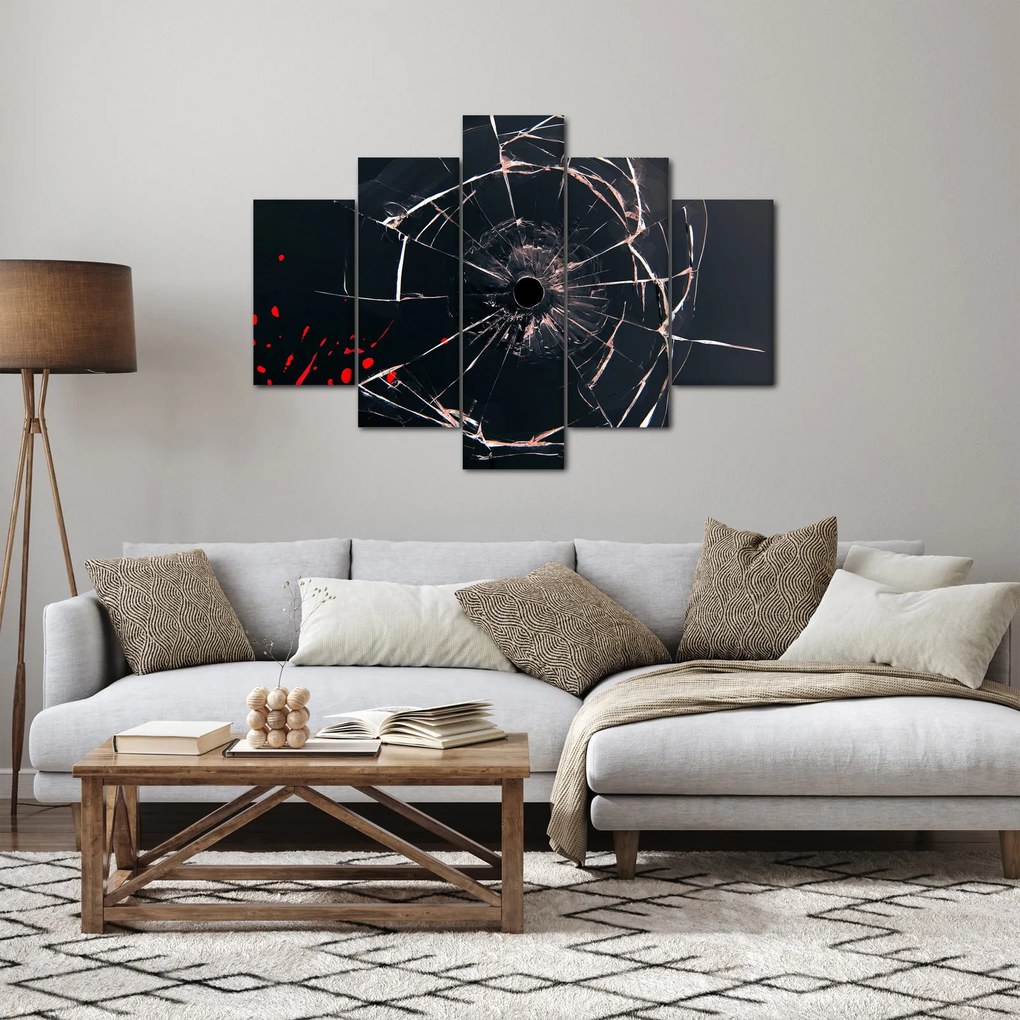 Absztrakt kép - törött üveg (150x105 cm)