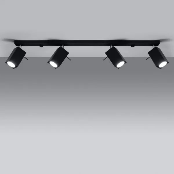 Spotlámpa MERIDA 4xGU10/40W/230V fekete