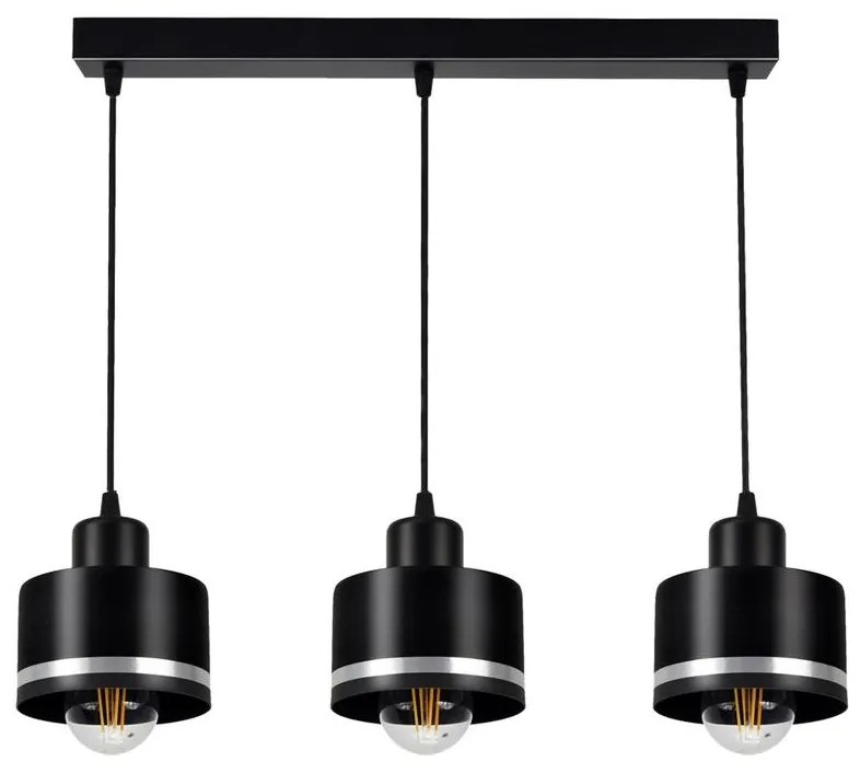 Csillár zsinóron BODO SILVER 3xE27/60W/230V