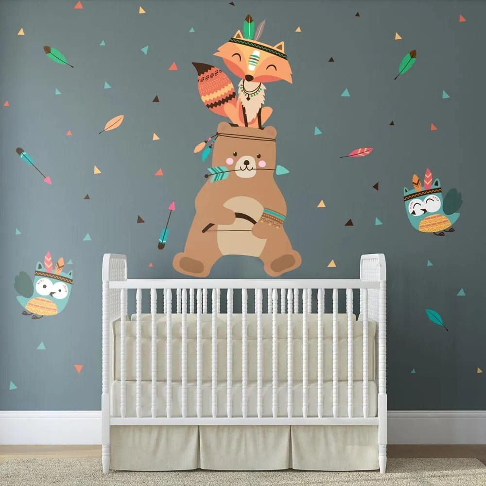 Bear Indian Happy gyerek falmatrica - Ambiance