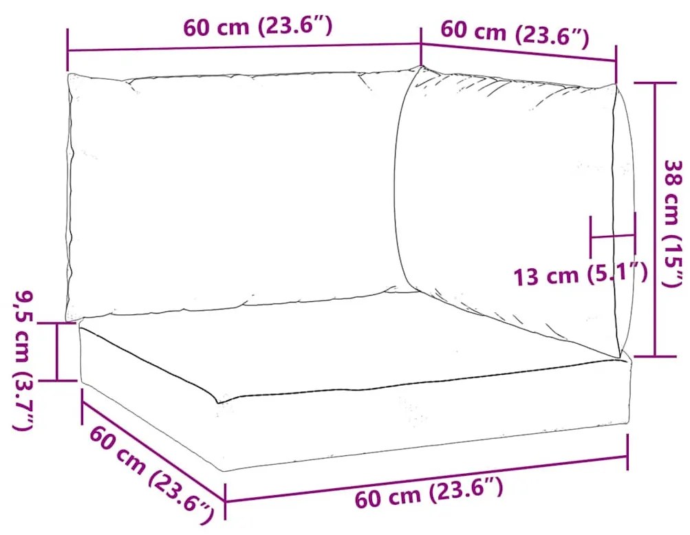 3 db melange kék szövet raklappárna