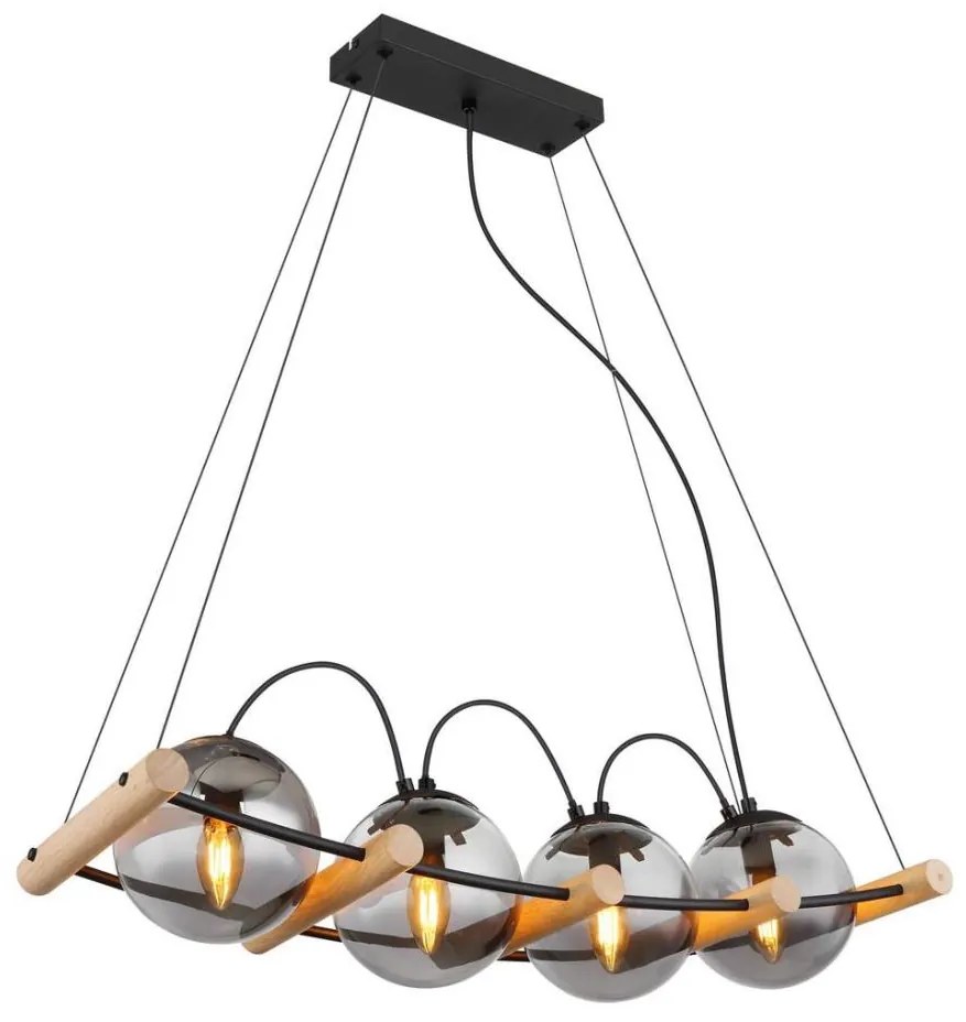 Globo 15883-4H - Csillár zsinóron LEONA 4xE14/15W/230V