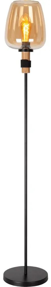 Lucide 45708/01/62 - Állólámpa ILONA 1xE27/40W/230V fekete/bézs