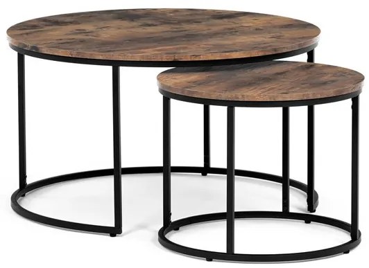 Dohányzóasztal 80 × 80 × 45 cm, MDF, öregfa AF-3002 OLW