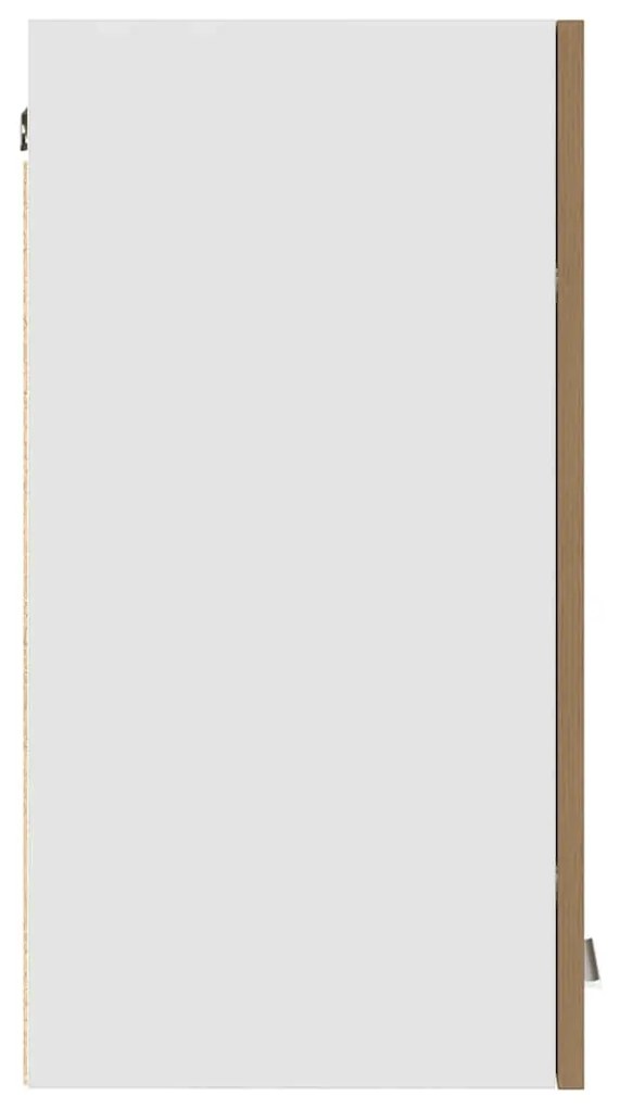 kézműves tölgy szerelt fa konyhai fali szekrény 60x31x60 cm
