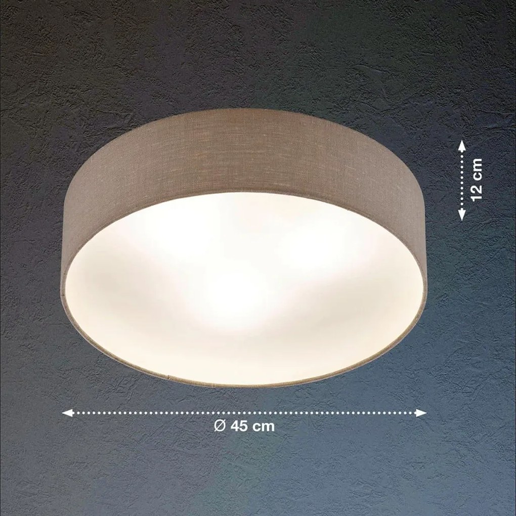 FISCHER&HONSEL 21257 MAAT Ernyős Mennyezeti Lámpa Szürke E14 IP20