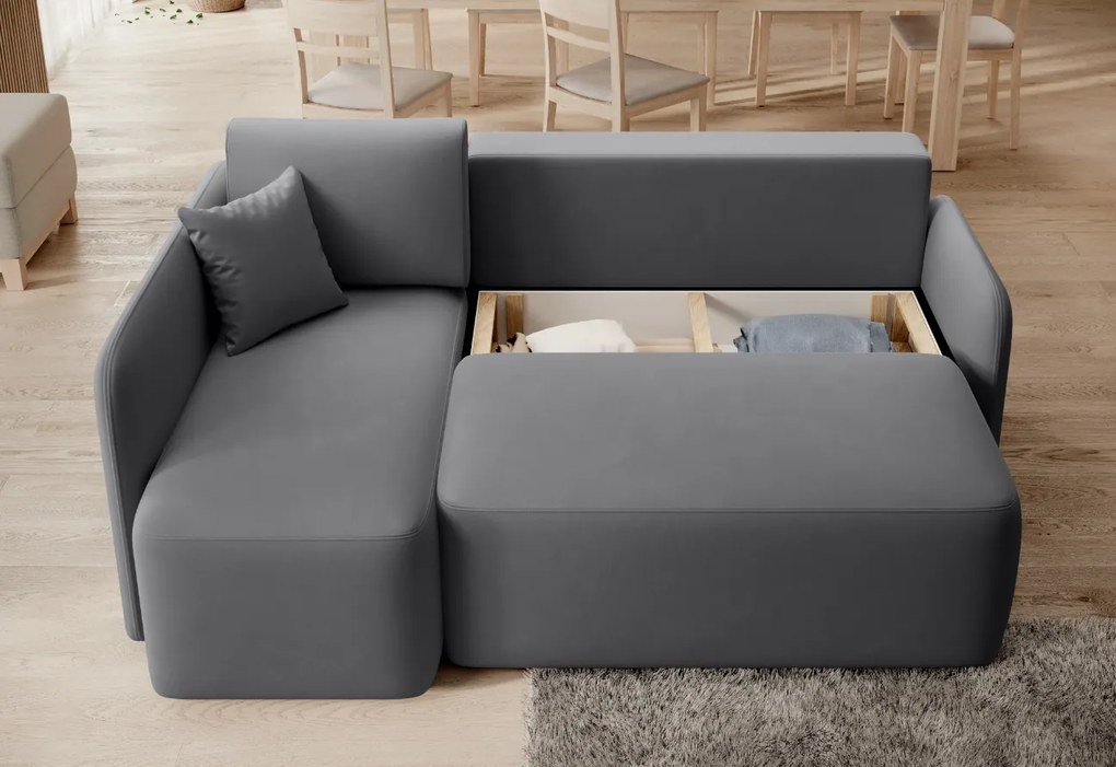 AKCIÓ sötétszürke sarokkanapé HADSON jobb sarok II. osztály Változat: Jobb sarok